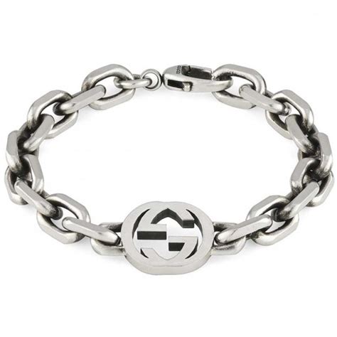 gucci double g bracelet silver|silver bracelet with interlocking g.